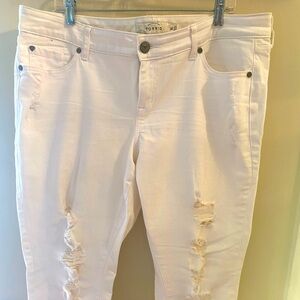 Torrid White Ripped Boyfriend Jean. Plus Size